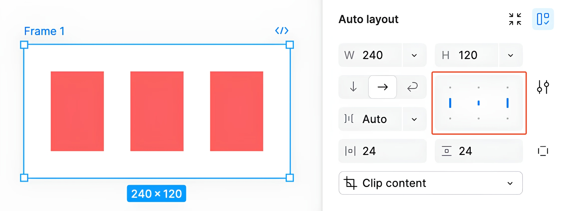 Figma Autolayout Stretched Items Interface