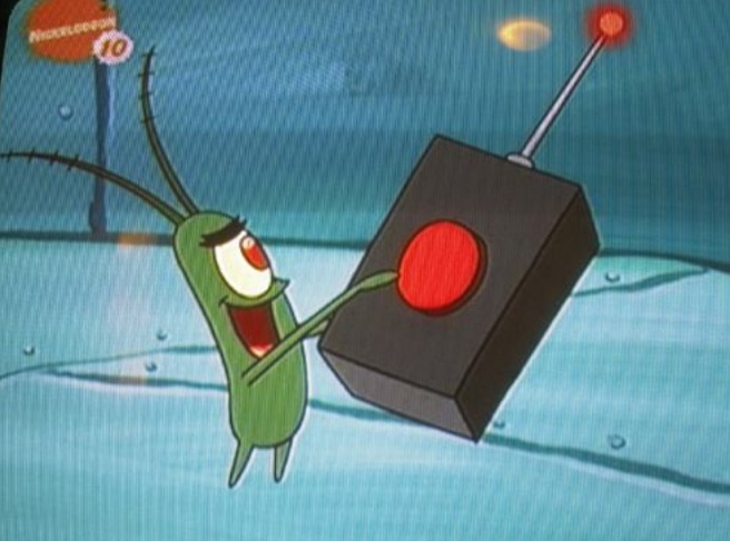 Picture of Plankton's Big Red Button from Spongebob